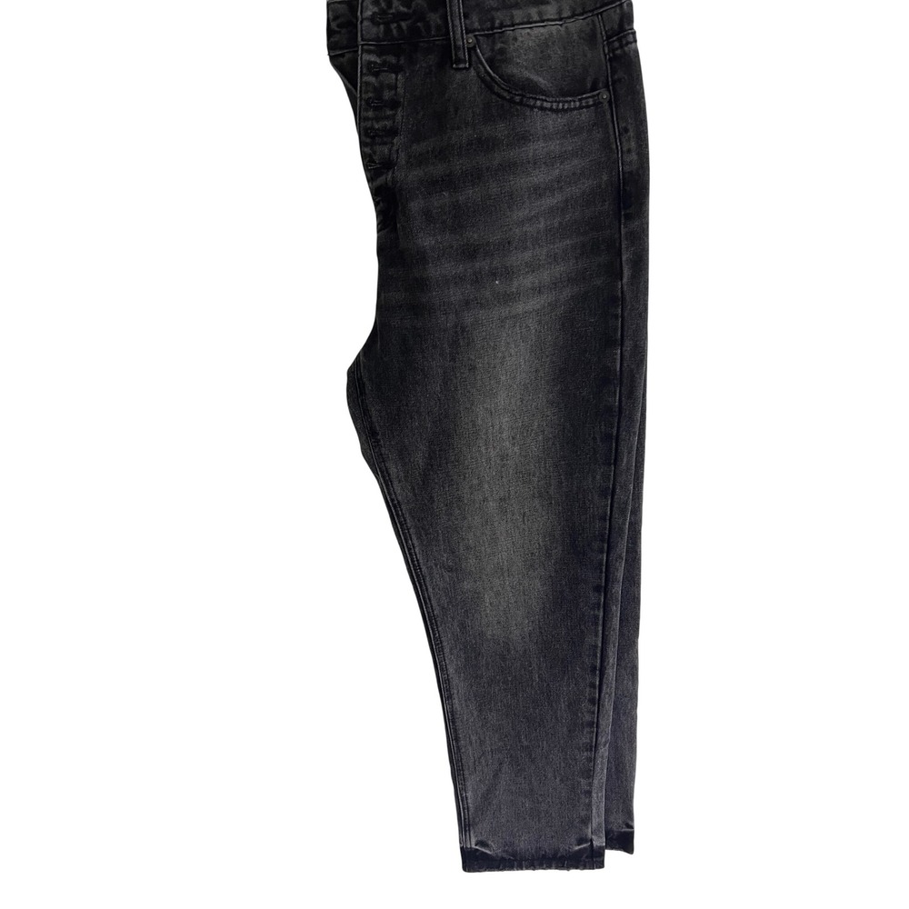 TMR Jeans Womens High Rise Ankle Mom Jeans Button Fly Faded Black Size 29 NWT
